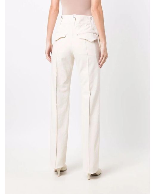 Isabel Marant White Trousers Beige