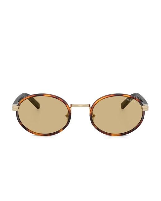 Prada Natural Prb56S Oval-Frame Sunglasses