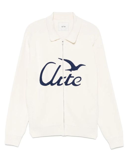 メンズ Arte' Bird Logo カーディガン White