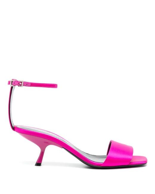Sergio Rossi Pink Satin Sandals