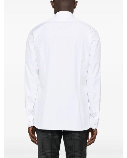 Tom Ford White Classic Spread-Collar Cotton Shirt for men