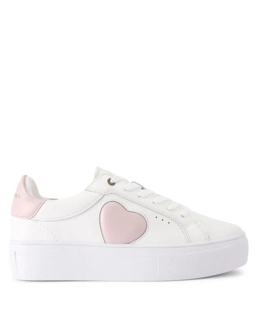 Kurt Geiger White Lana Heart Sneakers