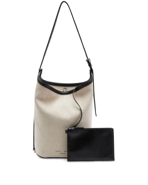 Proenza Schouler White Brant Linen Bucket Bag