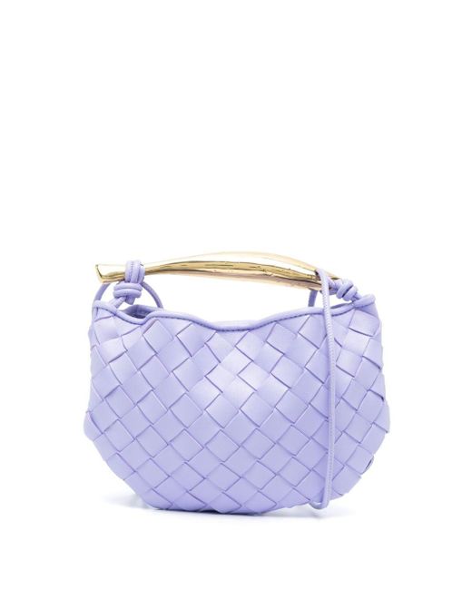 Mini sac porté épaule Sardine Bottega Veneta en coloris Purple