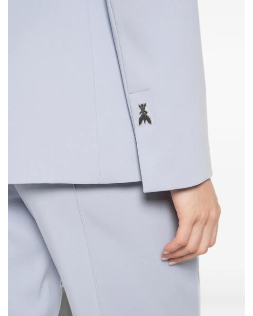 Patrizia Pepe Blue Notched-Lapel Blazer