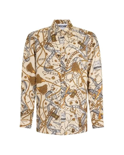 Moschino White Graphic-Print Shirt for men