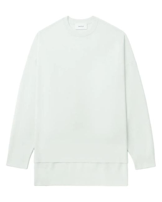 Jersey con cuello en V Enfold de color White