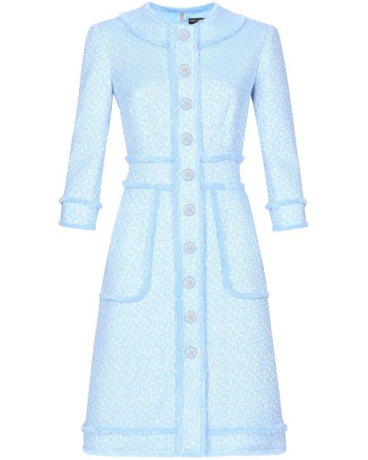 【Dolce & Gabbana】ドルガバ ツイード Aラインドレス Dolce & Gabbana ツイード Aラインドレス ブルー | Lyst