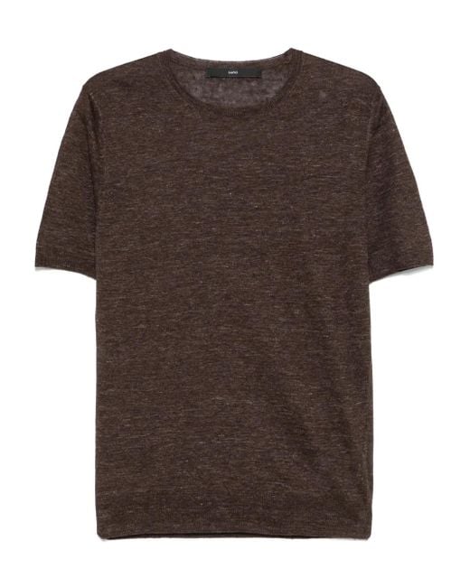 メンズ SAPIO リネントップ Brown