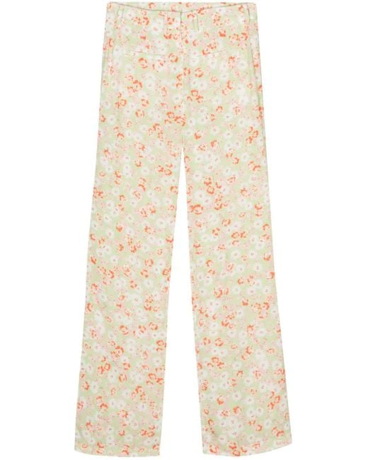 N°21 Natural Low-Waist Wide-Leg Trousers