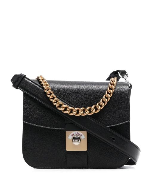Maison Margiela Black New Lock Leather Shoulder Bag