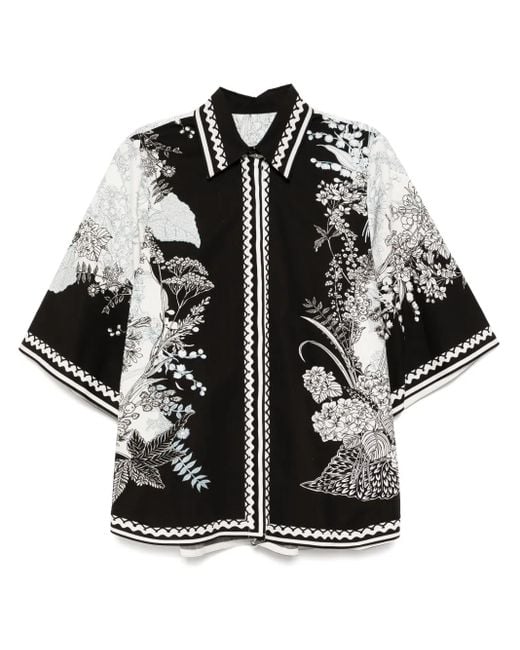 Elie Saab プリント シャツ Black