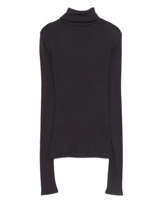 Samsøe & Samsøe Blue Roll-Neck Knitted Top