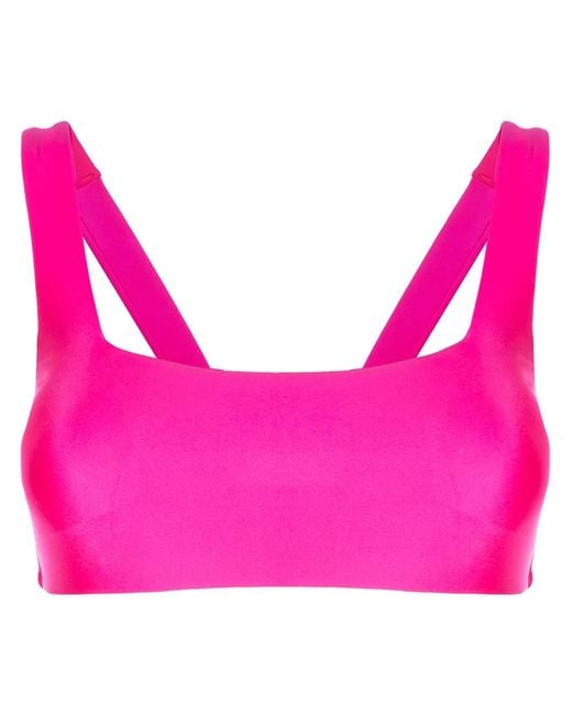 Duskii Pink Square Neck Bikini Top