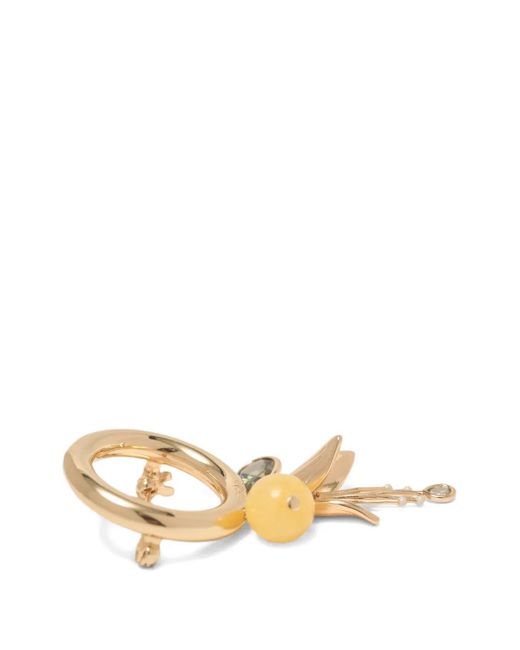 Maje Metallic Ring Brooch With Detail