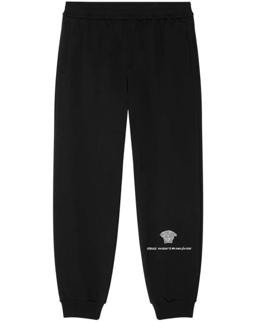 Versace Black Medusa Milano Track Pants for men
