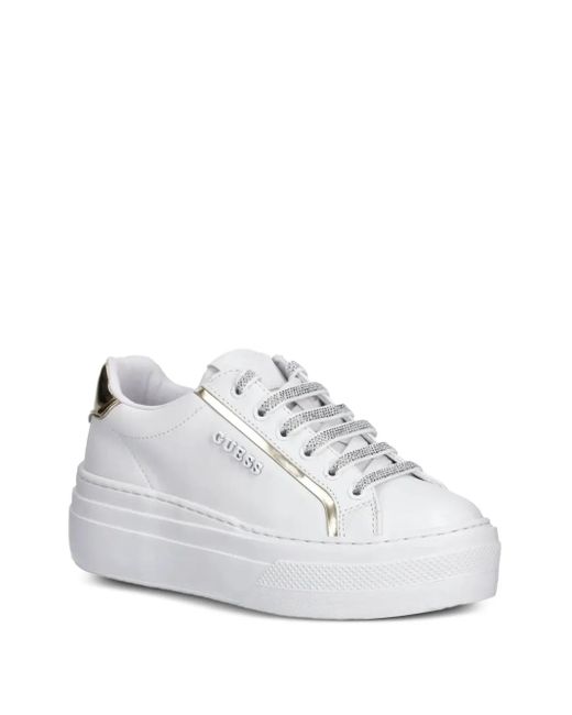 Guess White Ameria Platform Sneaker