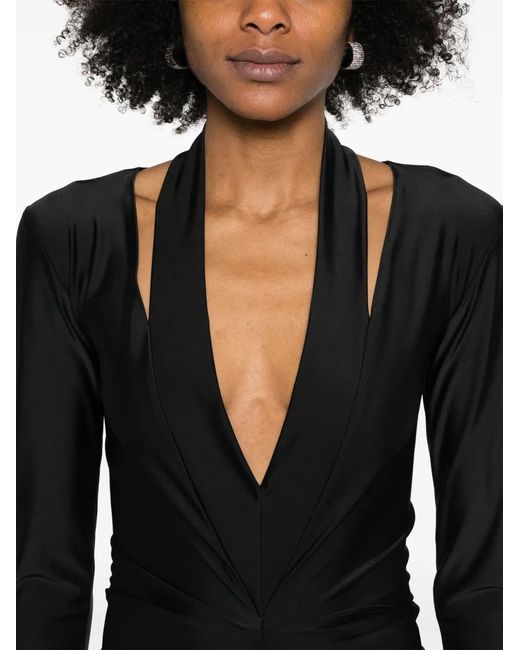 Atu Body Couture Black V-Neck Maxi Dress