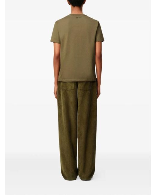 Pantaloni A Gamba Ampia di AMI in Green da Uomo