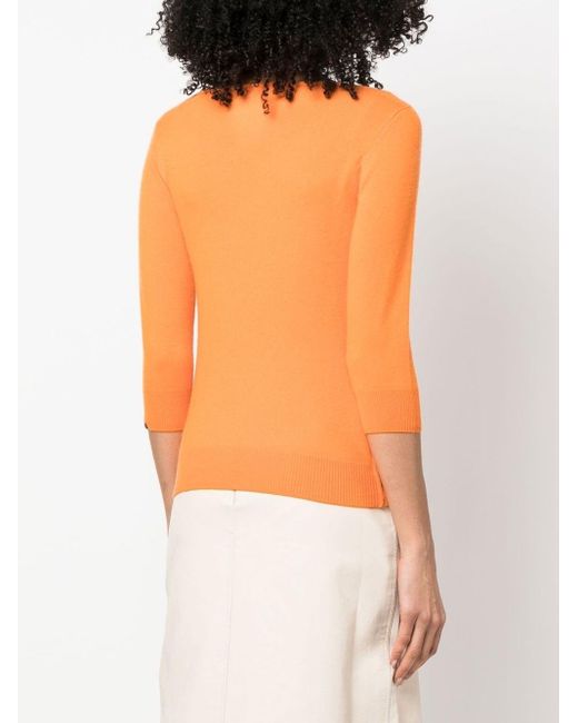 Extreme Cashmere Plain Cashmere Knitted Jumper in Orange | Lyst UK