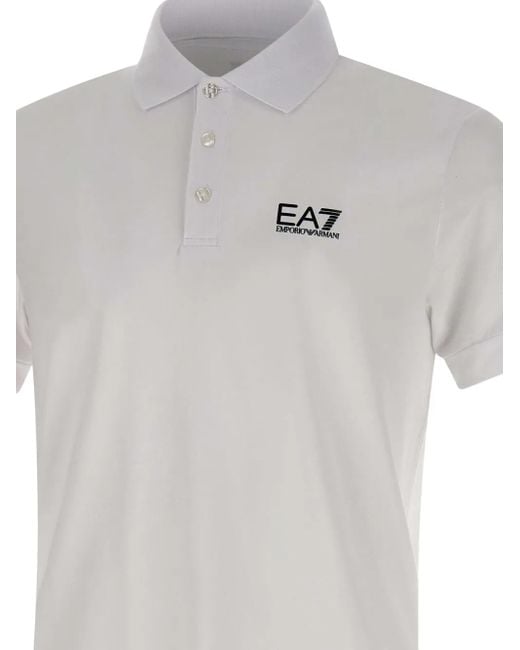 EA7 Poloshirt Met Logoprint in het White voor heren