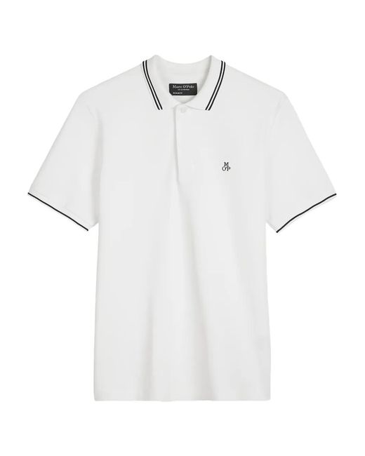 Marc O' Polo White Contrasting-Stripes Polo Shirt for men