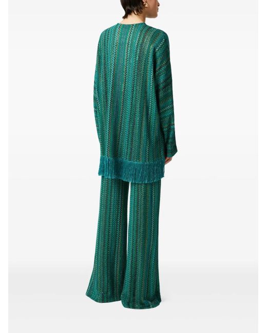 Missoni Green Zigzag-Print Blouse