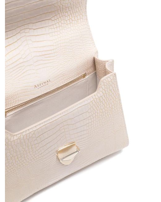 Aspinal Natural Midi Mayfair 2 Top-Handle Bag