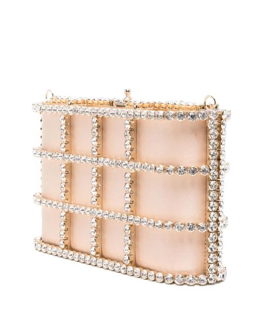 Rosantica Natural Mini Holli Crystal-Embellished Bucket Bag