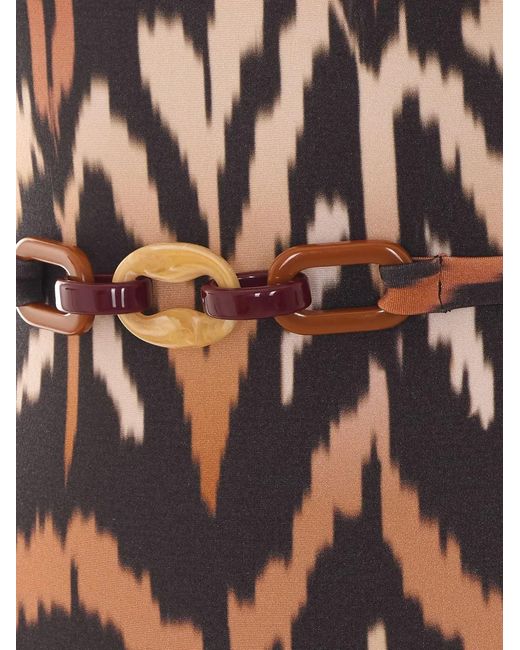 Zimmermann Brown Aster Zebra-Print Swimsuit