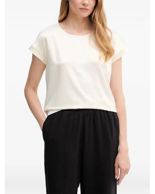 Joop! White Taila Cuffed-Sleeve Blouse