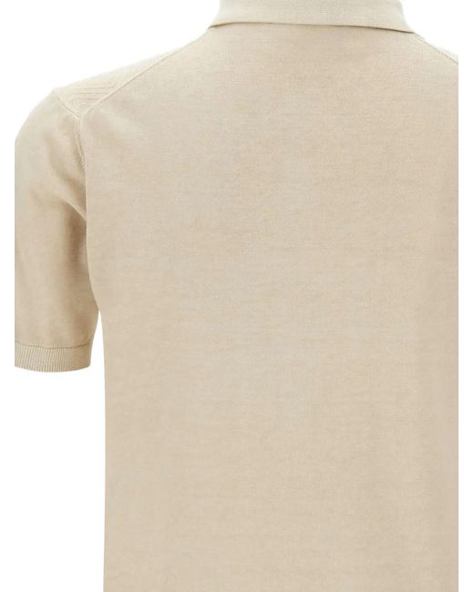 Peuterey White Diamond-Pattern Polo Shirt for men