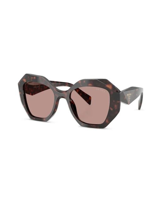 Prada Pink Hexagon-Frame Sunglasses