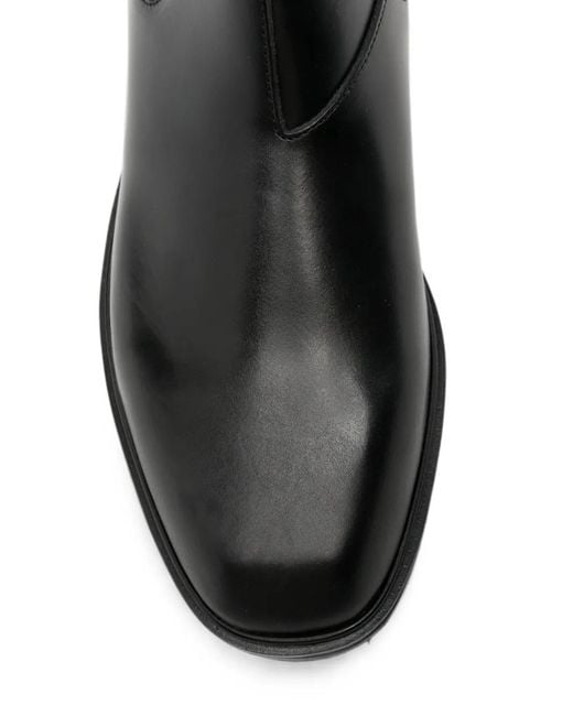 VINNY'S Black Elasticated-Side Panel Boots for men