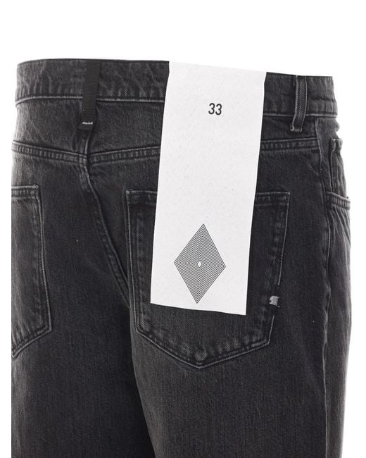 AMISH Black Jeremiah Faded-Effect Jeans for men