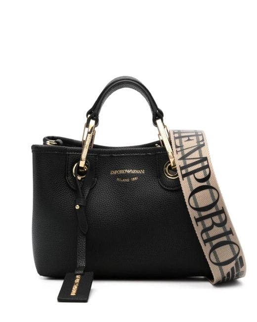 Sac À Bandoulière À Logo Embossé Emporio Armani en coloris Black