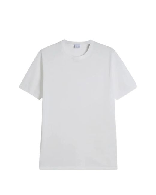 Aspesi White Fine-Knit T-Shirt for men