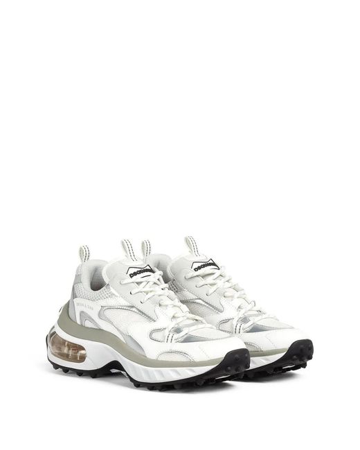 DSquared² White Chic Low-Top Sneakers For