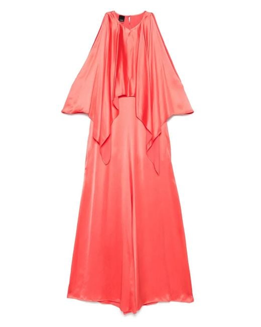 Pinko レイヤード マキシドレス Red