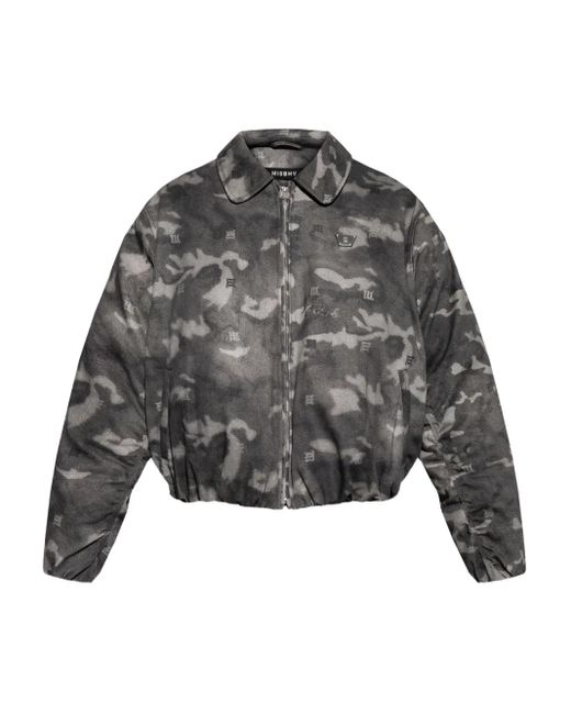 Bomber Con Stampa Camouflage di M I S B H V in Gray da Uomo
