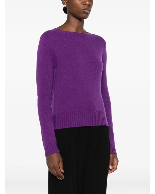 Bompard Purple Crew-Neck Sweater