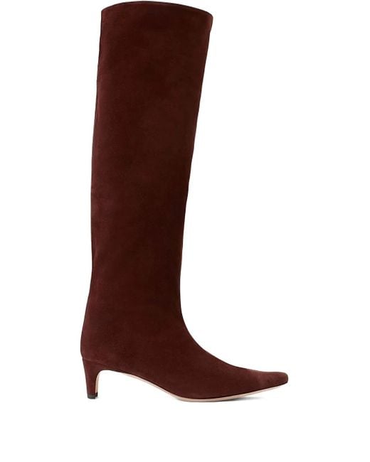 Staud Brown Stiefeletten mit spitzer Kappe 55mm