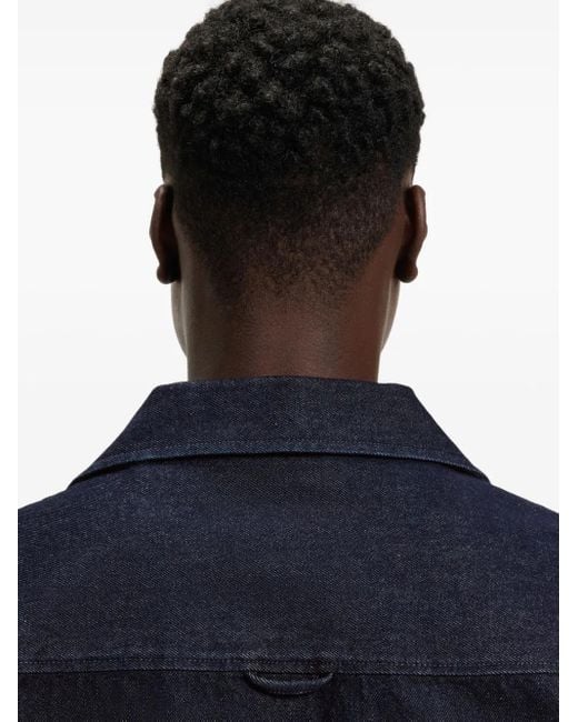 HUGO Blue Button-Up Denim Jacket for men