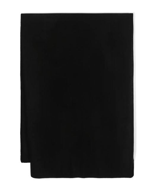 Polo Ralph Lauren Black Polo Pony-Embroidered Knitted Scarf