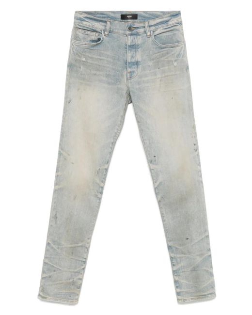 メンズ Amiri Straight-leg Jeans Blue