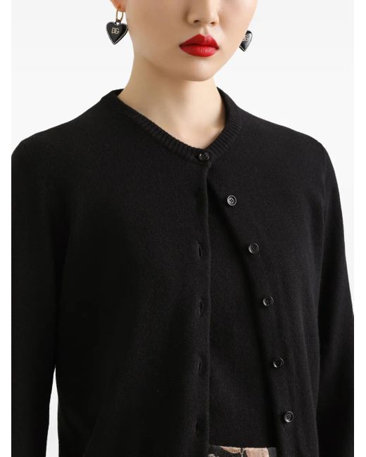 Dolce & Gabbana Black Button-Front Cardigan