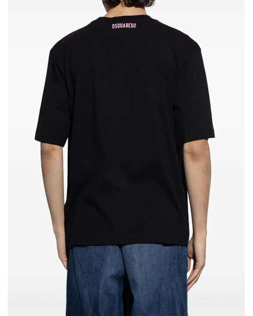メンズ DSquared² カットアウト Tシャツ Black