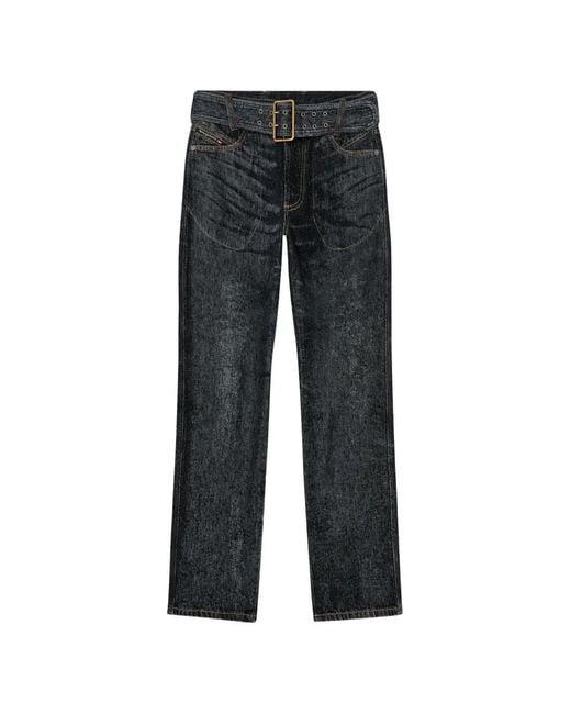 DIESEL Black Jean Slim D-Villus À Taille Ceinturée for men