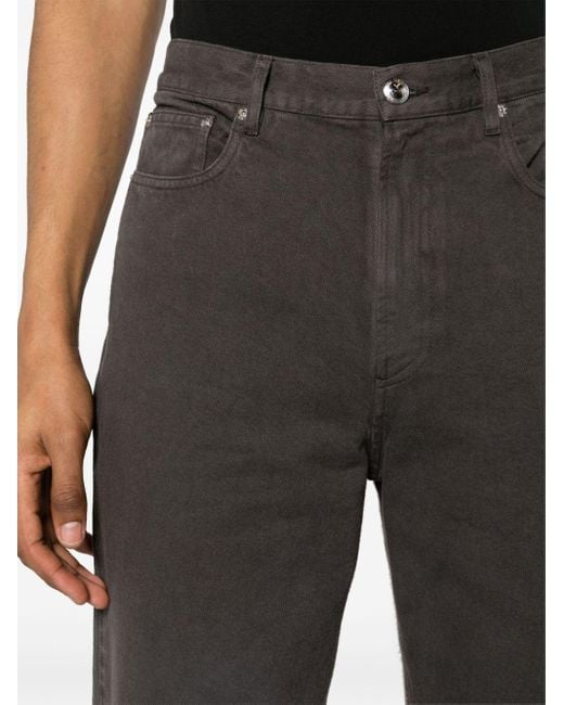 A.P.C. Gray Martin High-rise Straight-leg Jeans for men