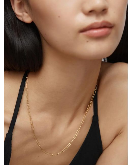 Monica Vinader White Textured-Chain Necklace